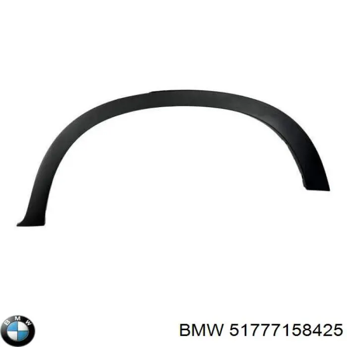 51777158425 BMW Expansor esquerdo (placa sobreposta) de arco do pára-lama traseiro