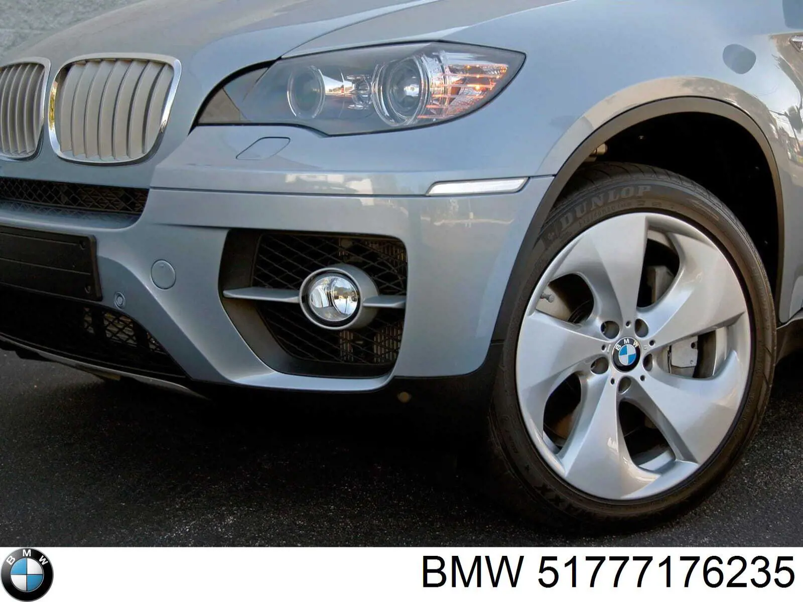 51777176235 BMW Expansor (placa sobreposta) de arco do pára-lama dianteiro esquerdo