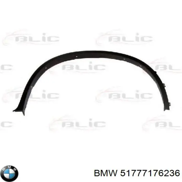 51777176236 BMW Expansor (placa sobreposta) de arco do pára-lama dianteiro direito