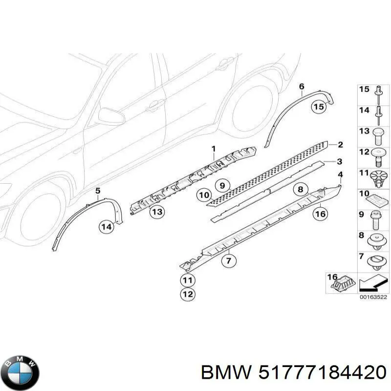 51777184420 BMW Acesso externo direito