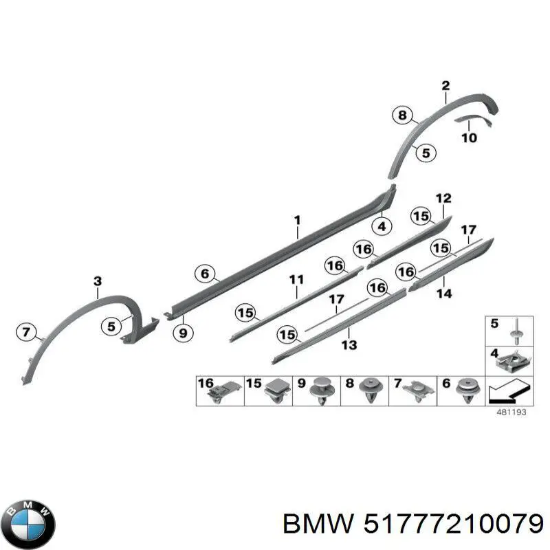51777210079 BMW Acesso externo esquerdo