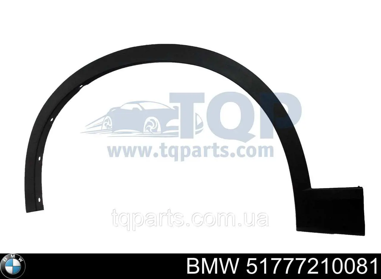 51777210081 BMW Expansor (placa sobreposta) de arco do pára-lama dianteiro esquerdo