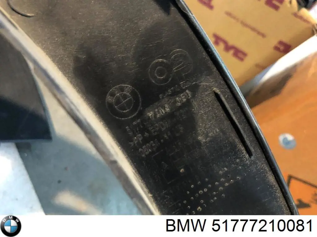 Compre 51777210081 BMW Expansor (placa sobreposta) de arco do pára-lama dianteiro esquerdo