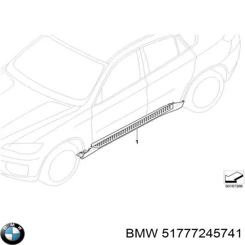 Placa sobreposta de estribo BMW 51777245741 preço, a partir de 315,11 USD