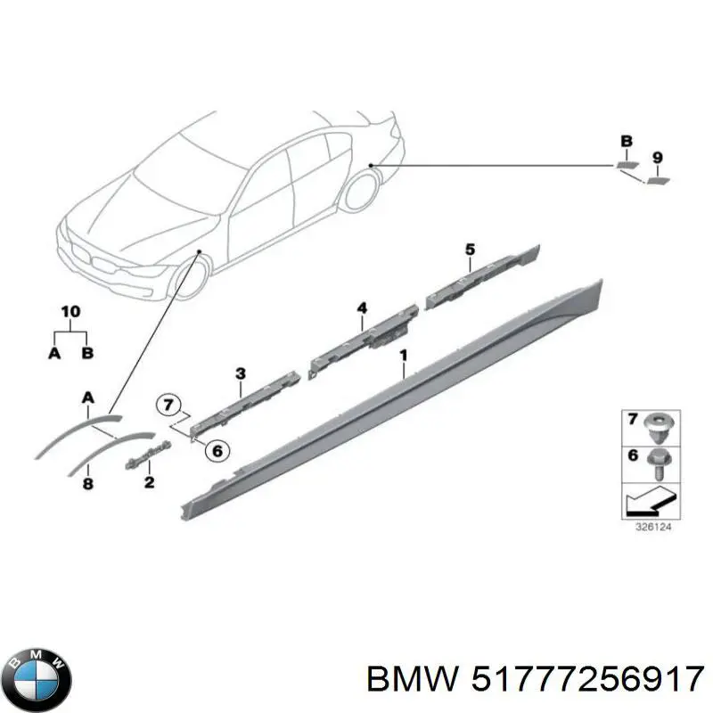 51777256917 BMW Suporte de acesso (fixação)
