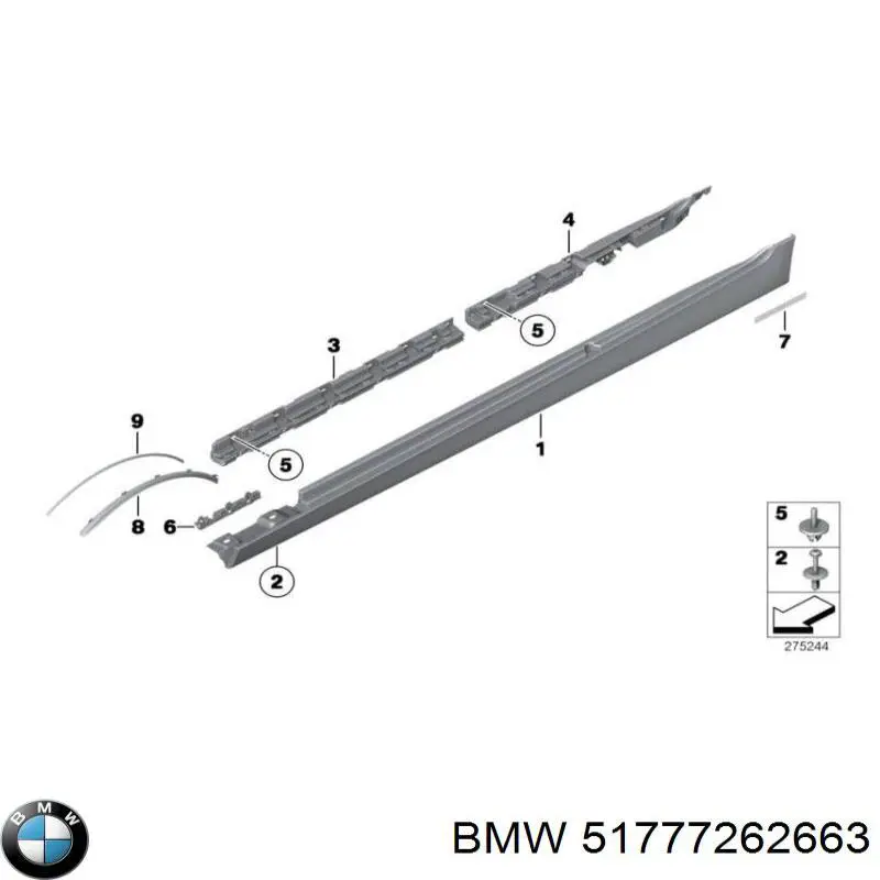 51777262663 BMW Acesso externo esquerdo