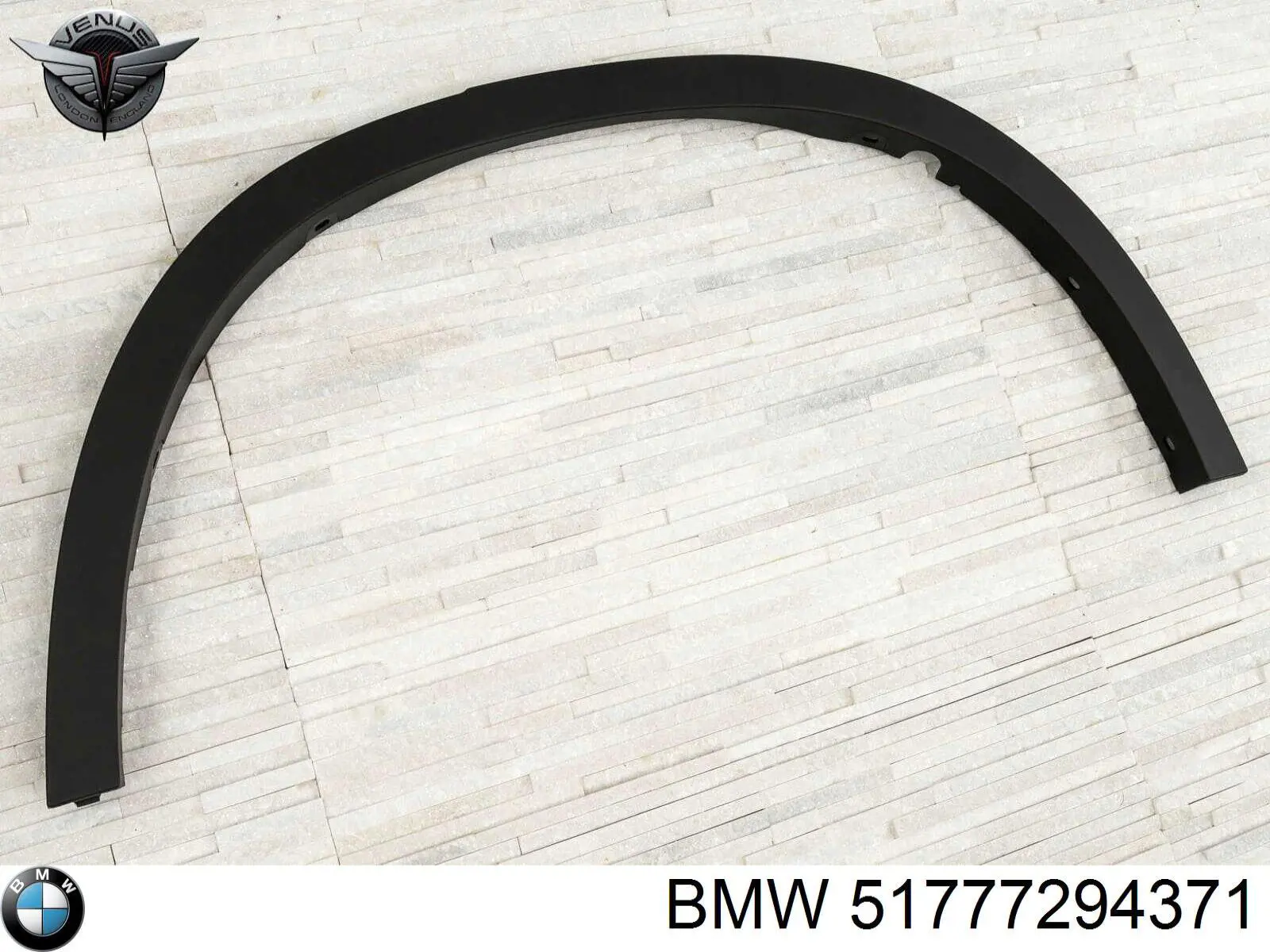 51777294371 BMW Expansor esquerdo (placa sobreposta) de arco do pára-lama traseiro