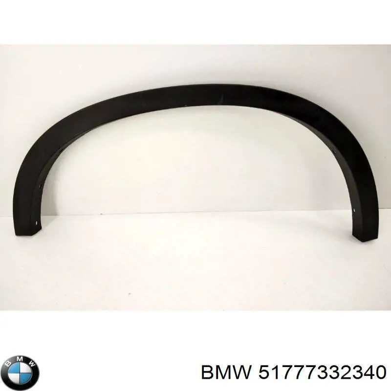 51777332340 BMW Expansor direito (placa sobreposta) de arco do pára-lama traseiro