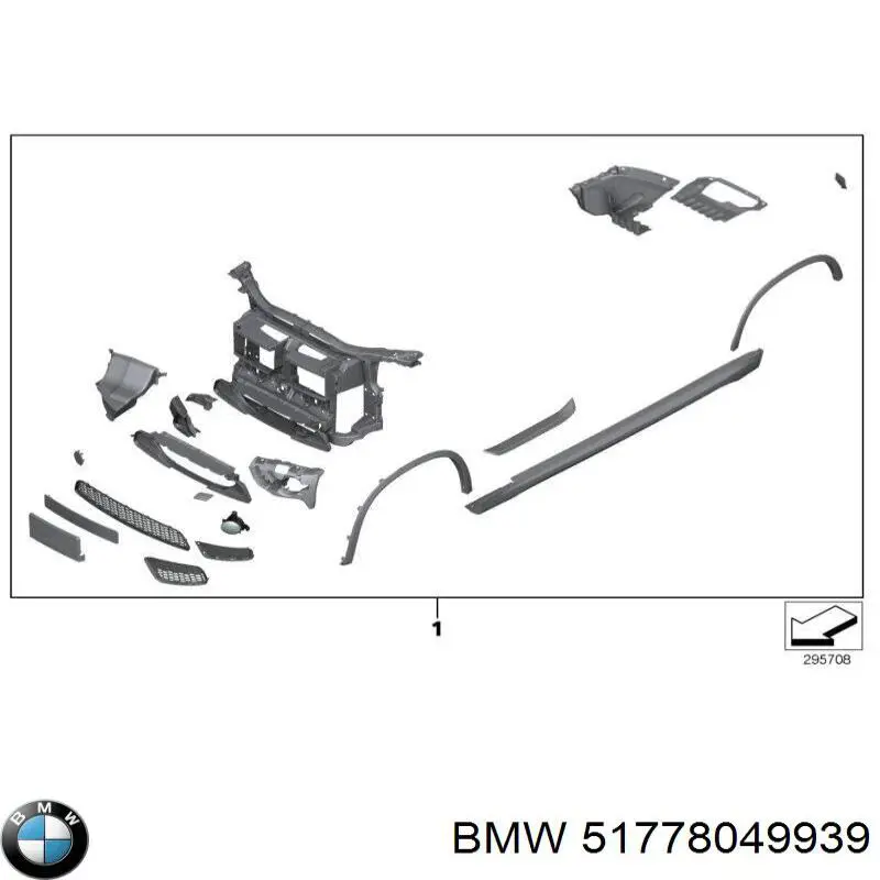 Expansor (placa sobreposta) de arco do pára-lama dianteiro esquerdo BMW 51778049939 preço, a partir de 47,67 USD