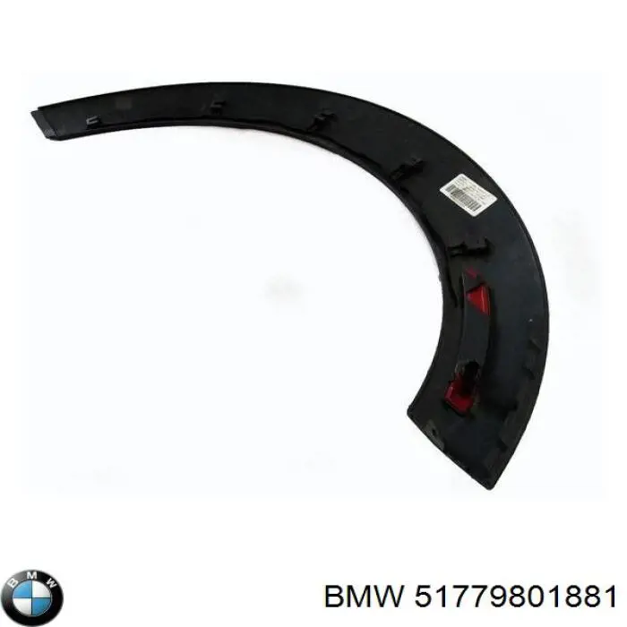 Expansor (placa sobreposta) de arco do pára-lama dianteiro esquerdo 51779801881 BMW