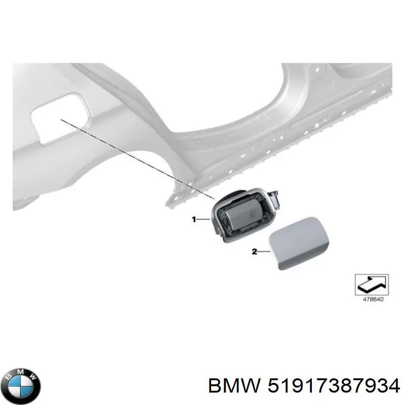 51917387934 BMW Alcapão do tanque de combustível