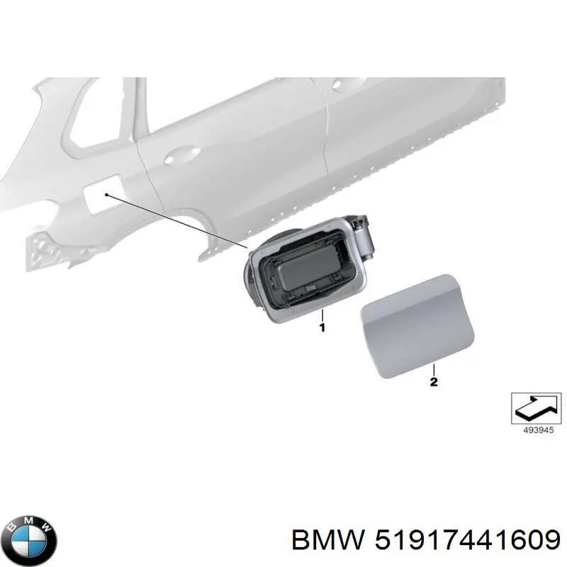 51917441609 BMW Alcapão do tanque de combustível