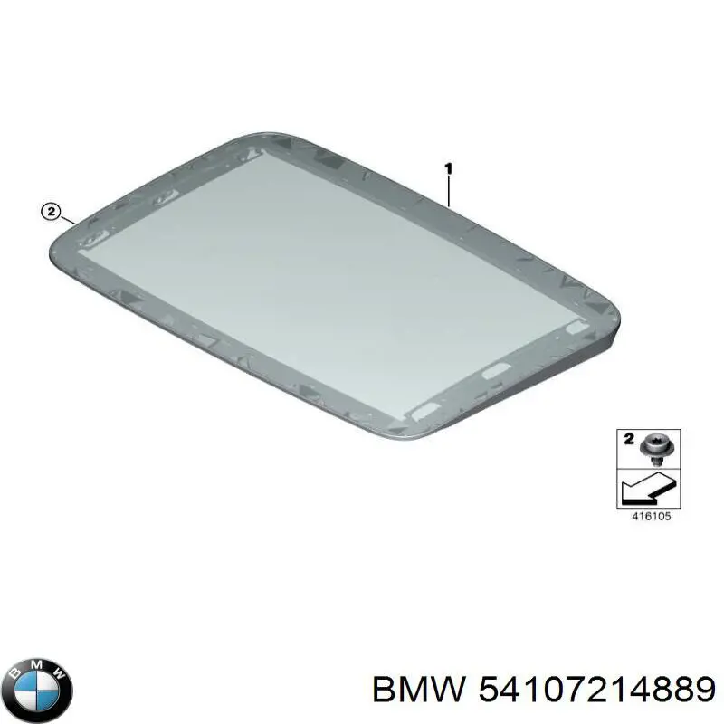 54107214889 BMW Tampa de alcapão do teto