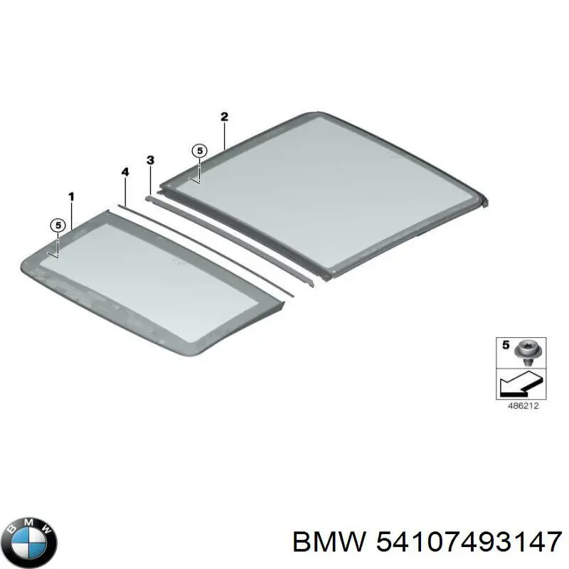 54107493147 BMW Tampa de alcapão do teto