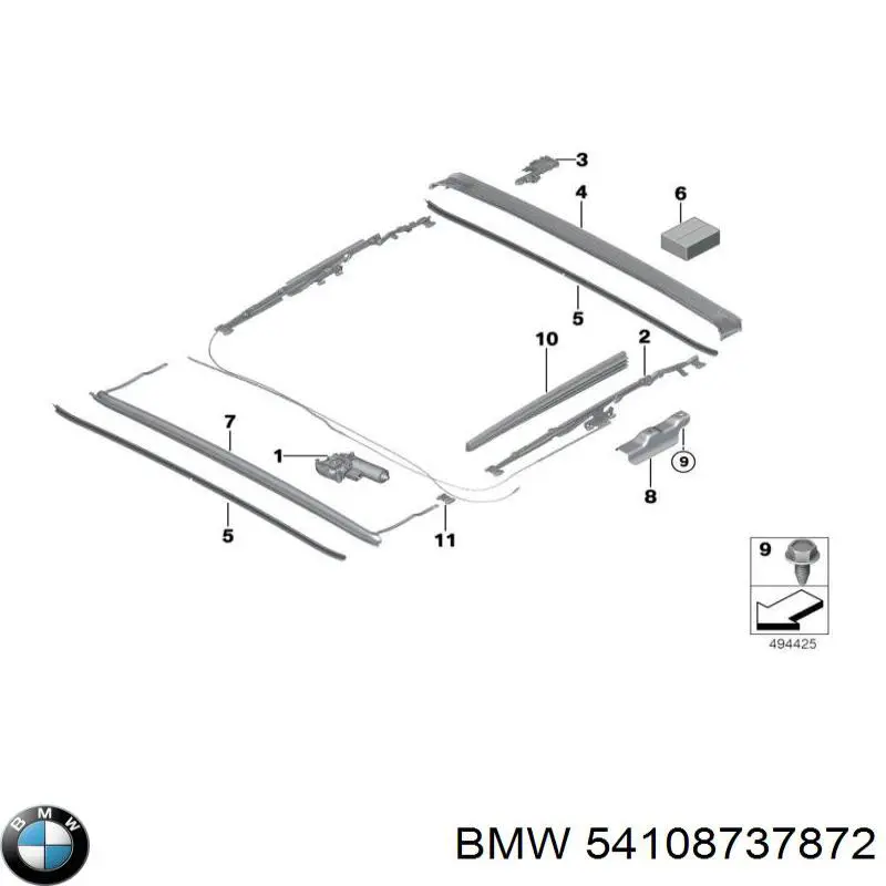 54108737872 BMW Chassi de alcapão