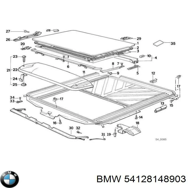 Tampa de alcapão do teto BMW 54128148903 preço, a partir de 908,57 USD
