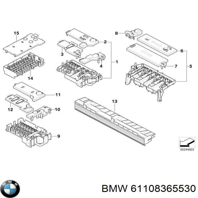 61108365530 BMW Unidade de dispositivos de segurança