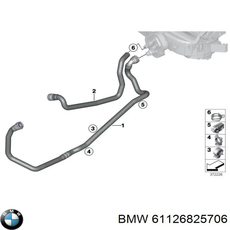 Compre 61126825706 BMW Moldura de vidro traseiro
