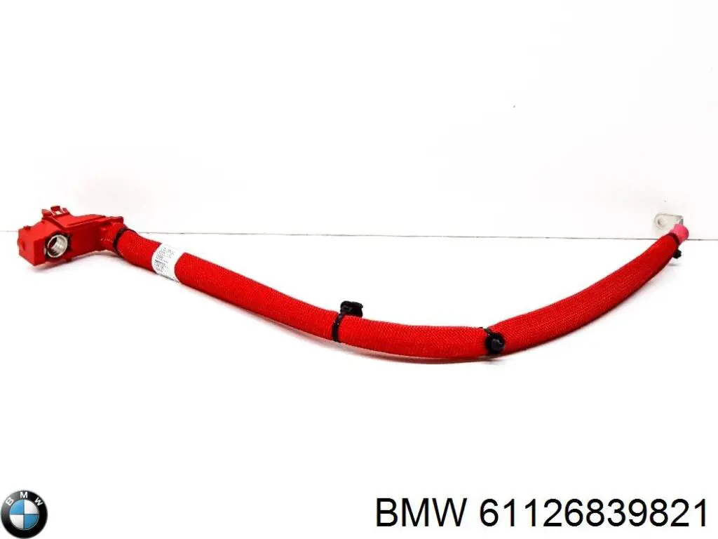 61126839821 BMW Cabo de borne positivo de bateria recarregável (PILHA)