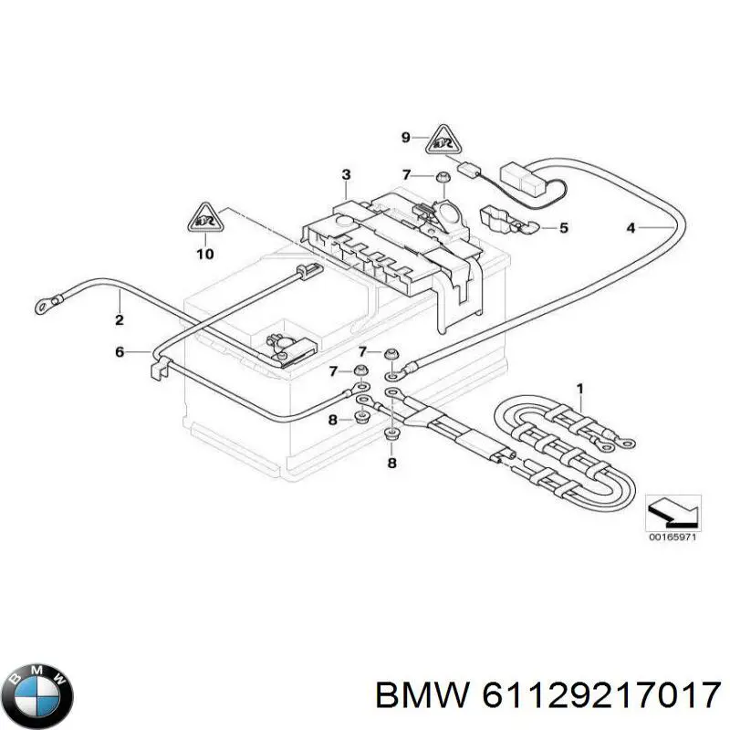 Cabo de borne positivo de bateria recarregável (PILHA) BMW 9217017 preço, a partir de 51,56 USD