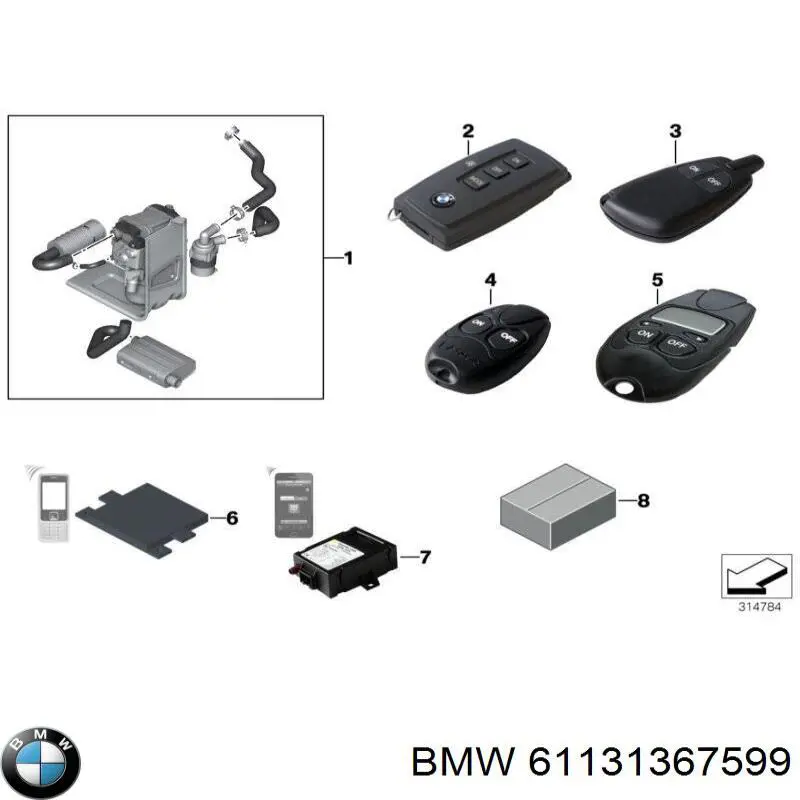  BMW 61131367599 preço, a partir de 0,88 USD