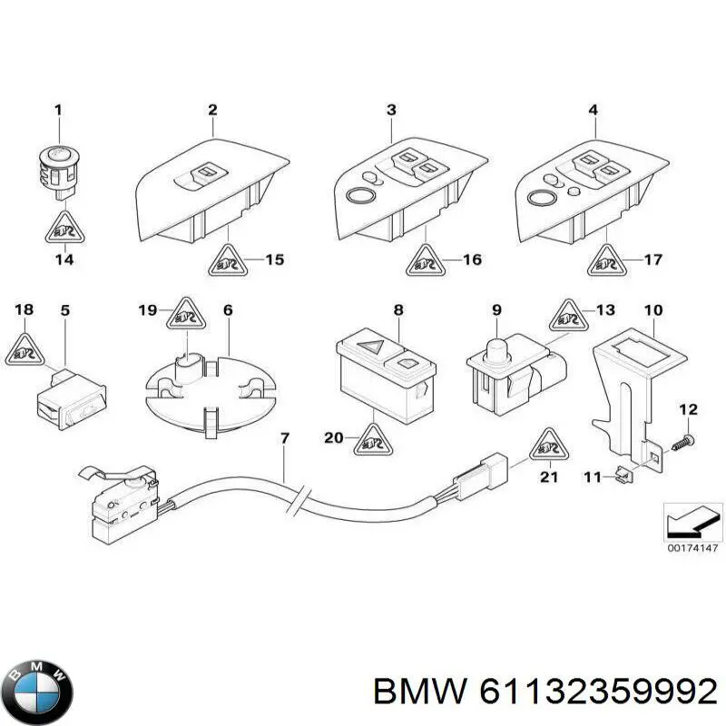 Compre 61132359992 BMW 