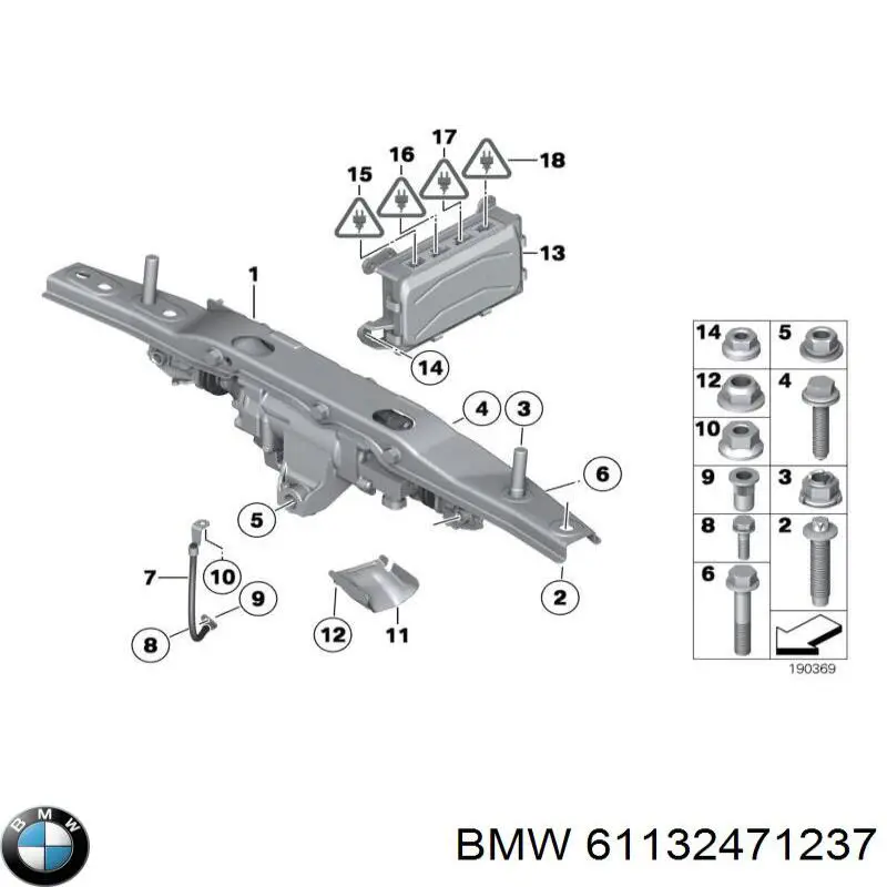 Compre 61138365906 BMW Tampão de panela de motor
