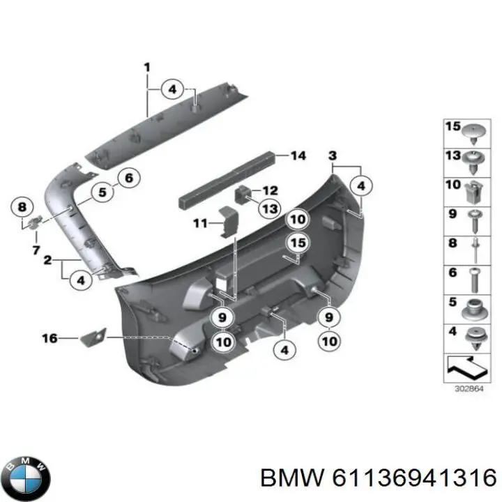 Compre 61136941316 BMW 