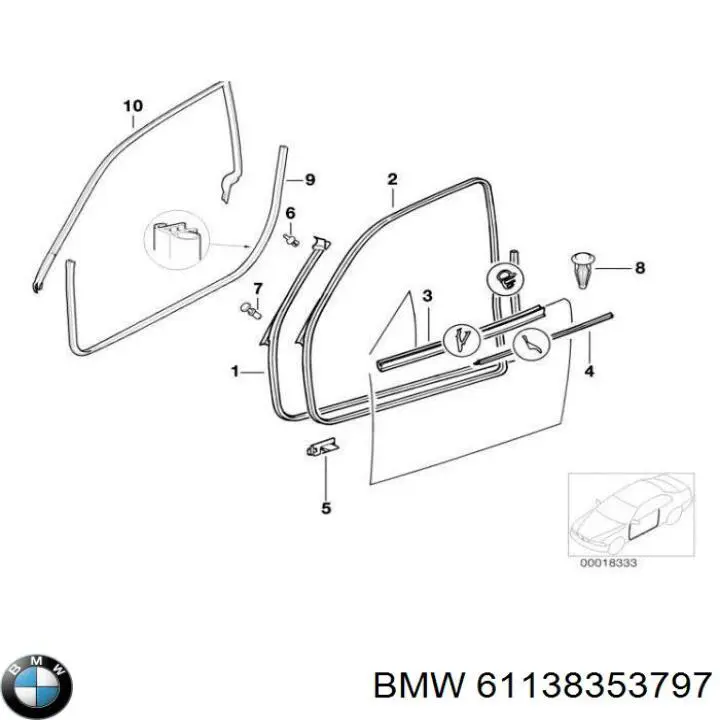 Compre 61138353797 BMW Circuito de contato da luz traseira