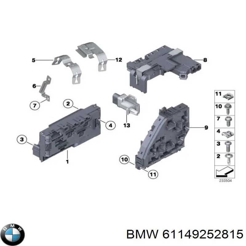 61149252815 BMW Unidade de dispositivos de segurança