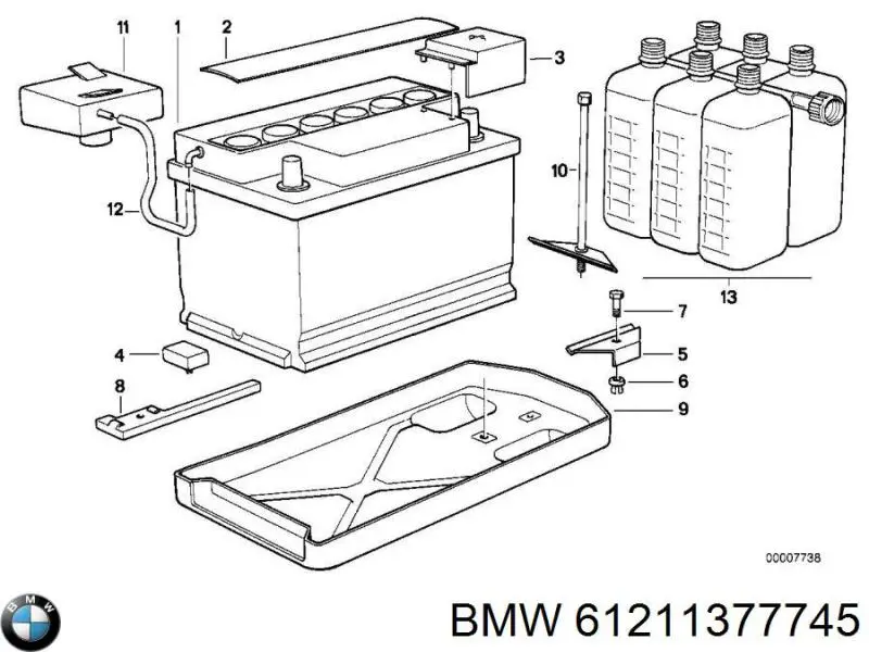 Bateria recarregável (PILHA) BMW 61211377745 preço, a partir de 8,34 USD