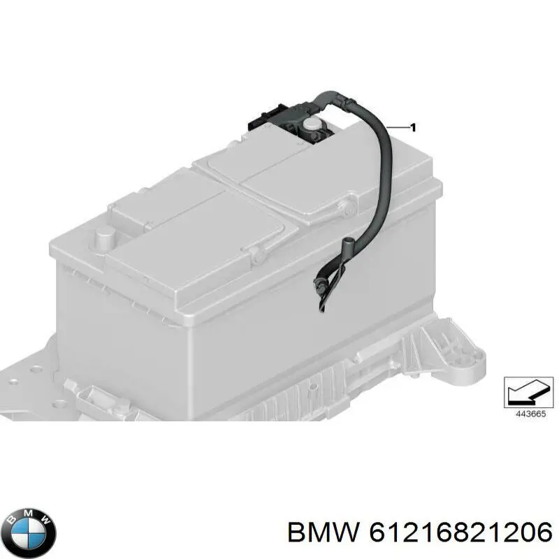 61216821206 BMW Cabo de terra de bateria recarregável (PILHA)