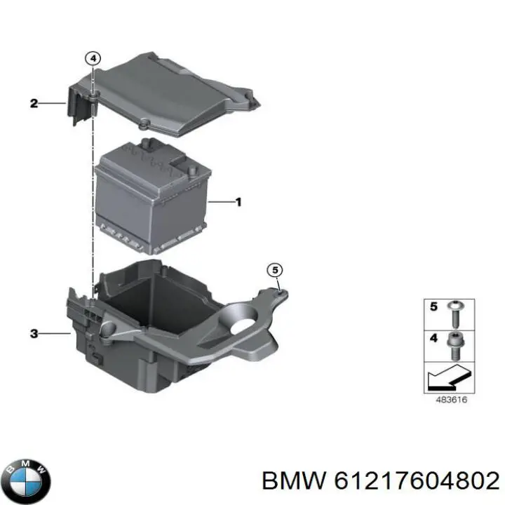 Compre 61217604802 BMW Bateria recarregável (PILHA)