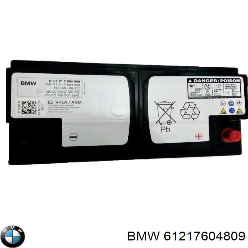 Compre 61217604809 BMW Bateria recarregável (PILHA)