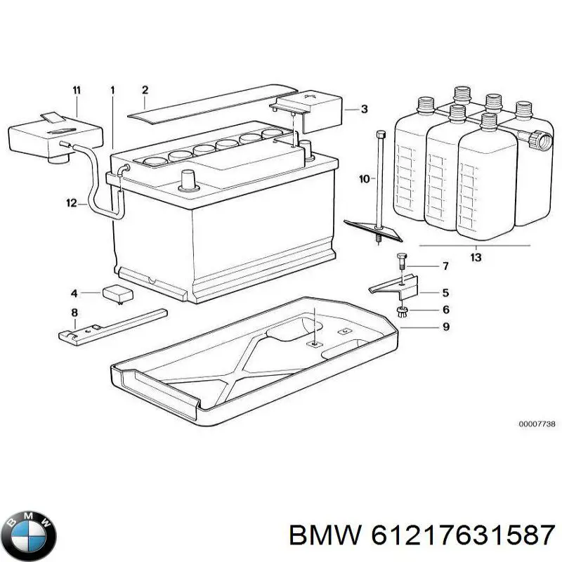 61217631587 BMW Bateria recarregável (PILHA)