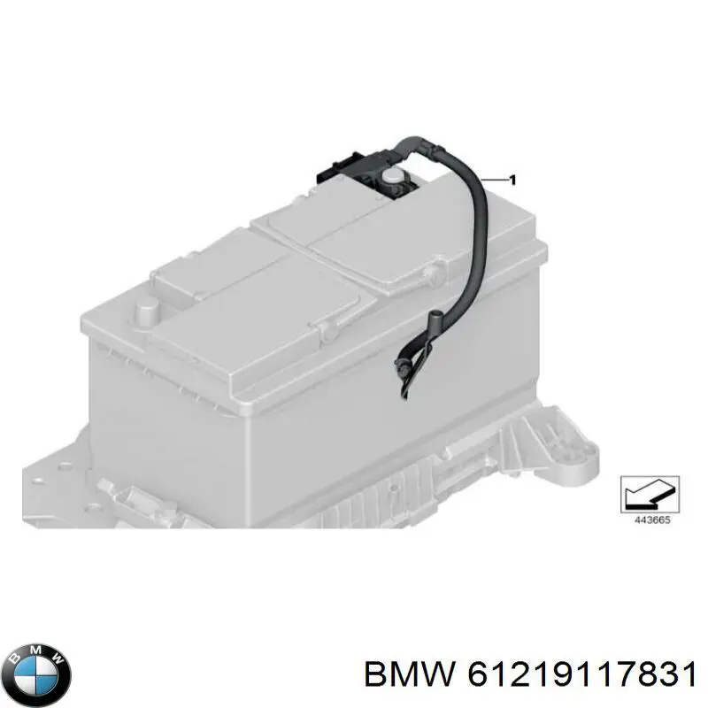 61219117831 BMW Cabo de terra de bateria recarregável (PILHA)