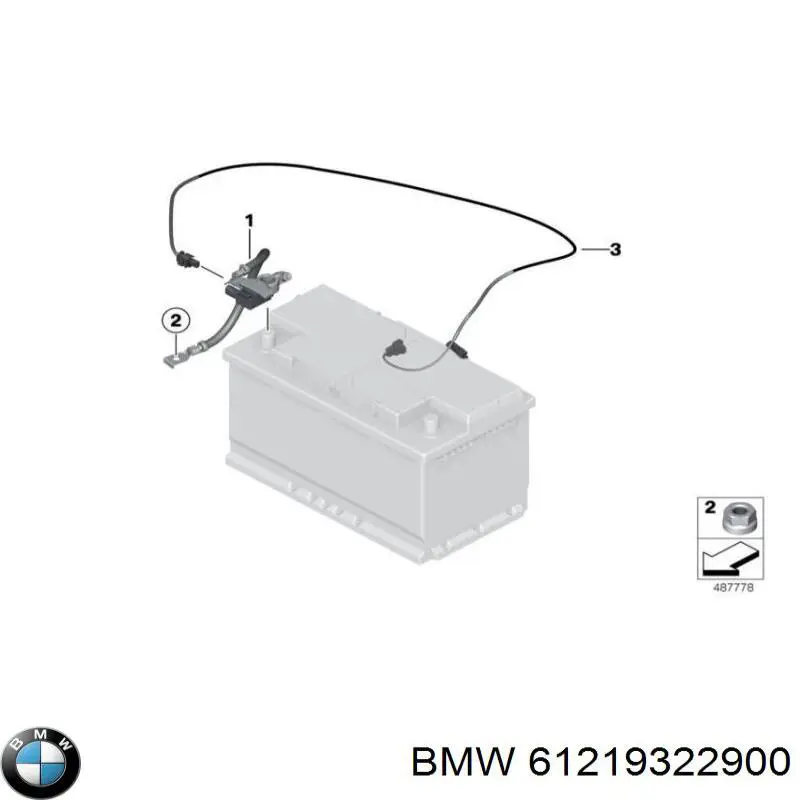 61219322900 BMW Relê de controlo de carga da PILHA
