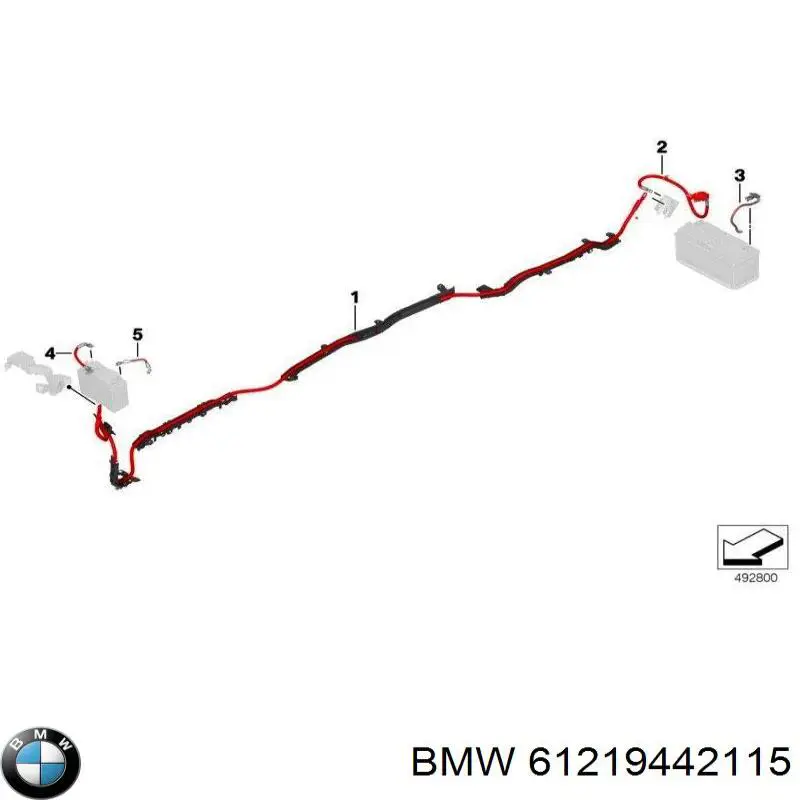61219442115 BMW Cabo de terra de bateria recarregável (PILHA)
