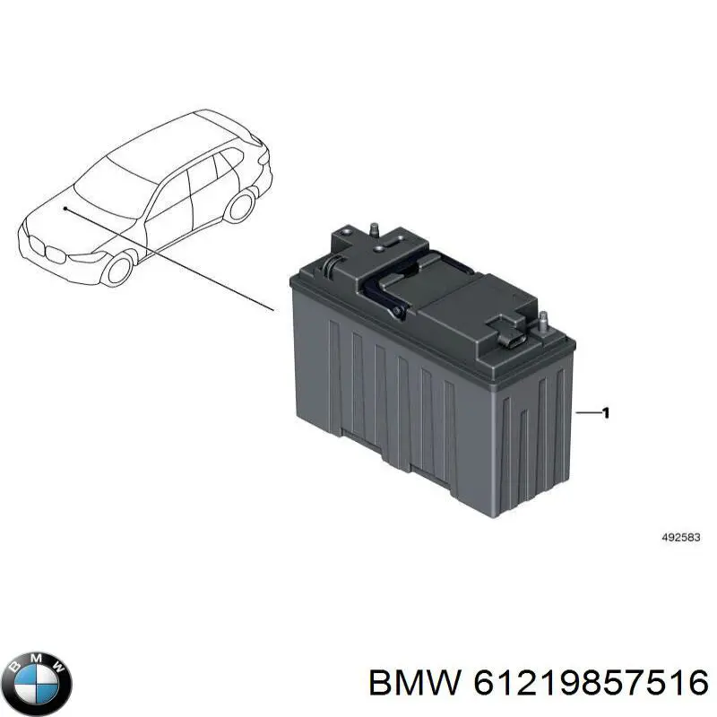 61219857516 BMW Bateria recarregável (PILHA)