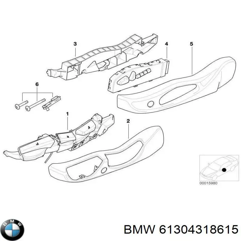 Unidade de botões esquerdo do mecanismo de regulação de assento BMW 61317119867 preço, a partir de 436,90 USD