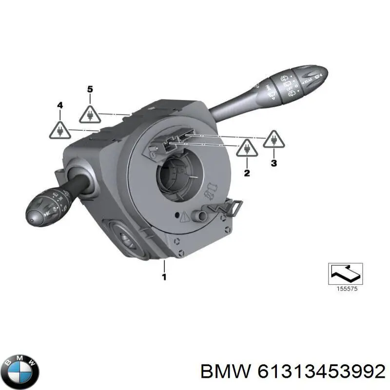 61313449452 BMW Comutador instalado na coluna da direção, montado