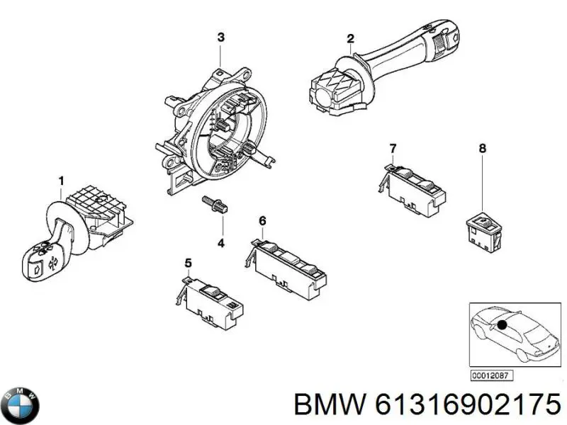Botão dianteiro esquerdo de ativação de motor de acionamento de vidro BMW 61316902175 preço, a partir de 71,64 USD