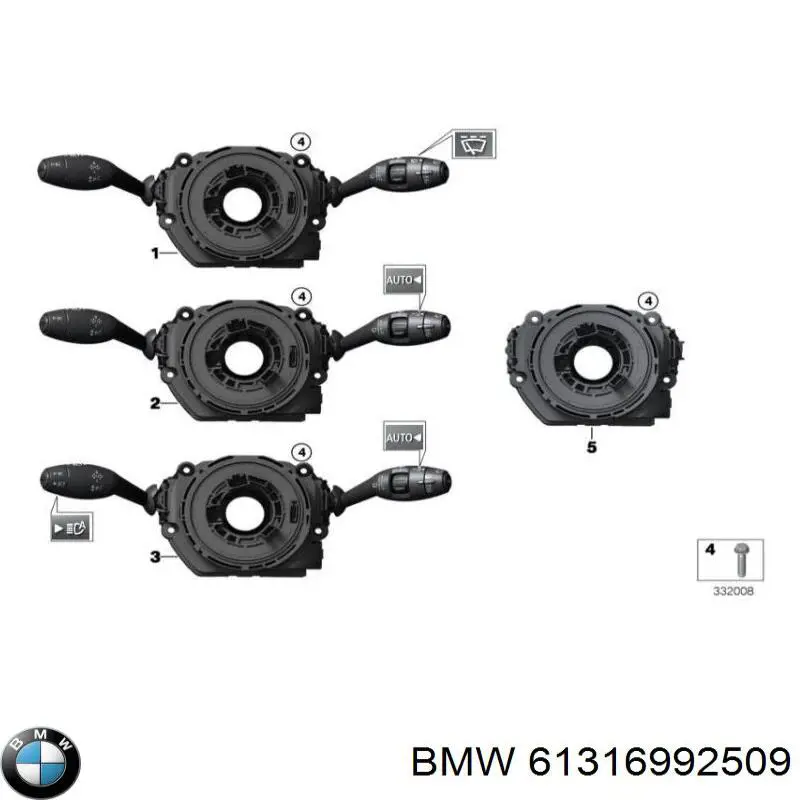 9320136 BMW Anel AIRBAG de contato, cabo plano do volante