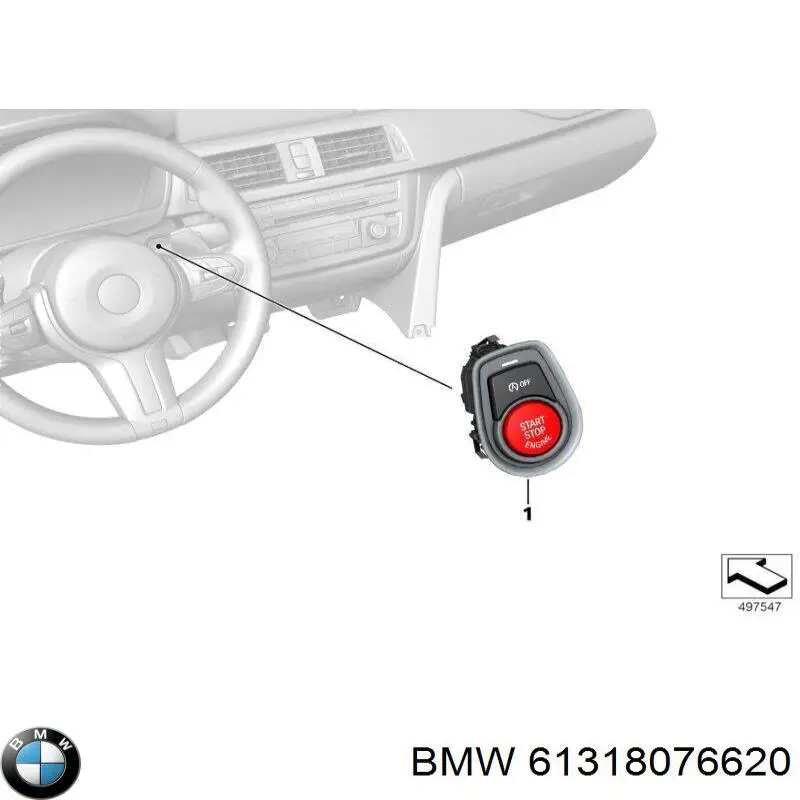 Botão de arranco de motor BMW 61318076620 preço, a partir de 37,46 USD