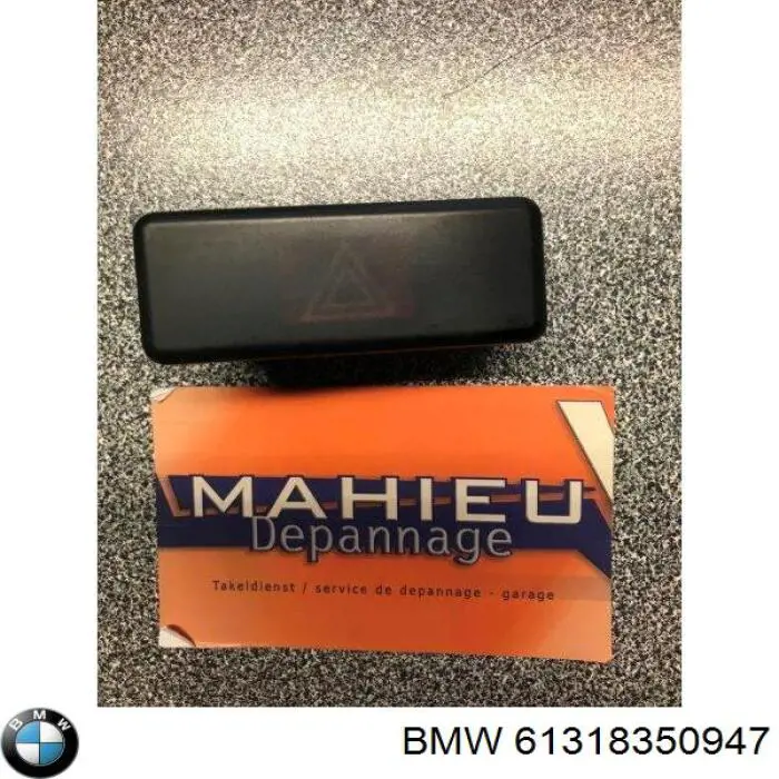 61318350947 BMW Botão de ativação do sinal de emergência