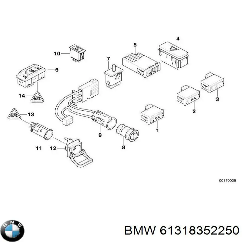 61318352250 BMW 