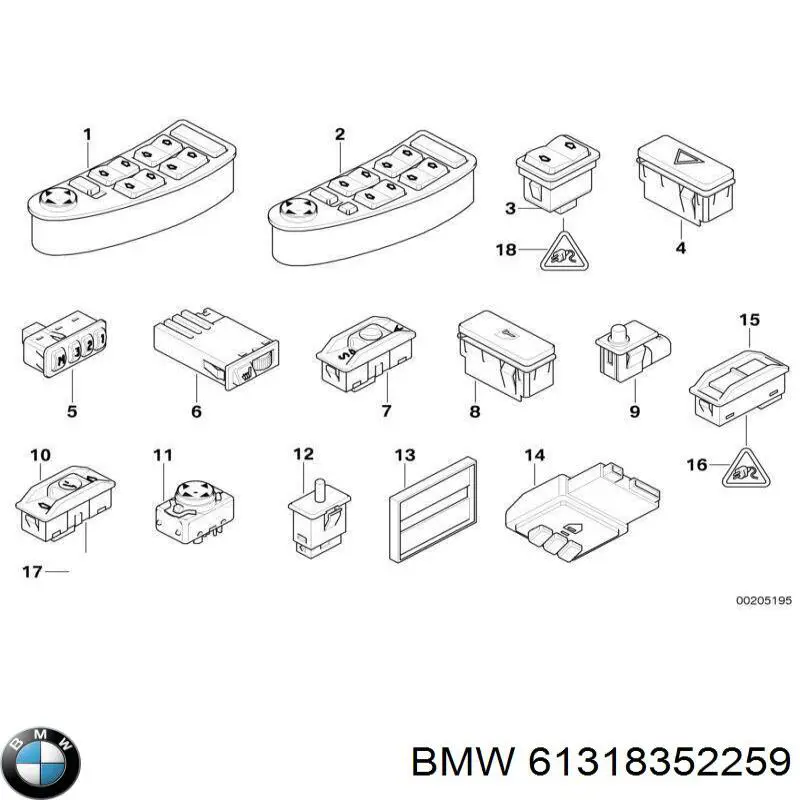  BMW 61318352259 preço, a partir de 34,05 USD