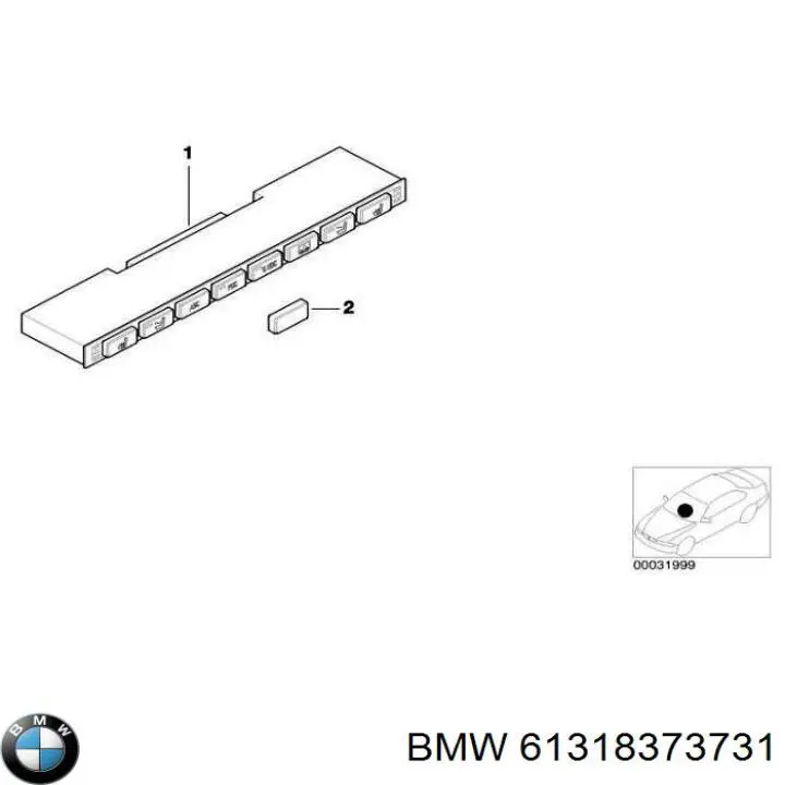 Compre 61318373707 BMW Bloco de botões do console central