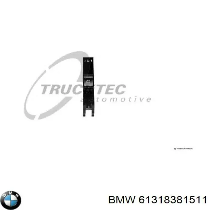 61318381511 BMW Botão dianteiro esquerdo de ativação de motor de acionamento de vidro