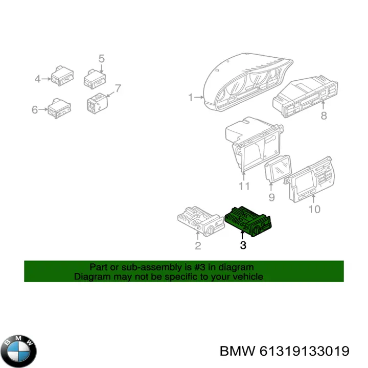 Comutador das luzes no "painel de instrumentos" BMW 61318383228 preço, a partir de 41,86 USD